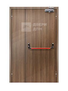 Уличная противопожарная дверь с накладкой МДФ ДП-029