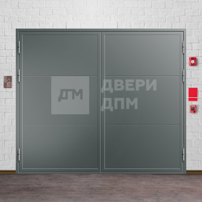 Противопожарные огнестойкие ворота секционные откатные (варианты цветов по RAL) ВПМ-142
